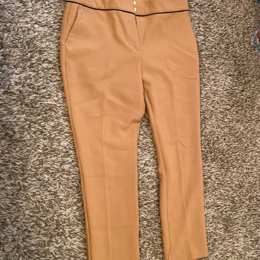 Tan ankle pants fron Ann Taylor
